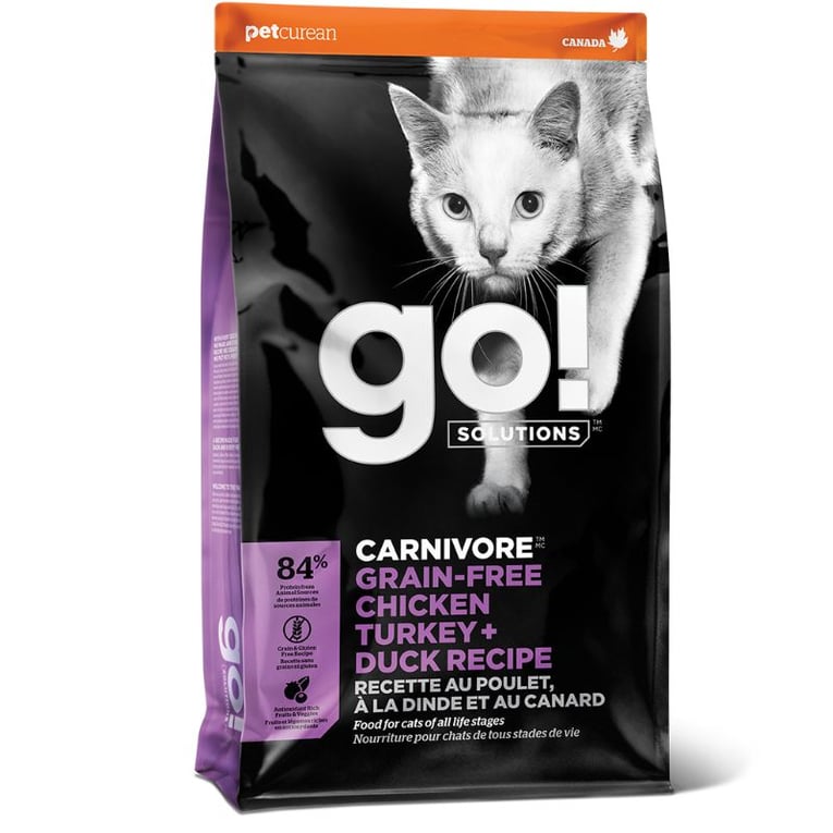 גו! חתול קרניבור עוף, הודו וברווז 3.63 ק"ג - carnivore chicken, turkey and duck