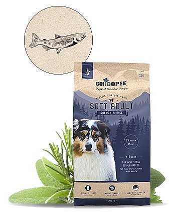 צ'יקופי בוגר סופט (רך) סלמון ואורז 15 ק"ג - Adult Soft salmon and rice