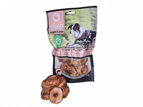 עצמות קולגן עטופות סלמון - טבעות 80 גרם