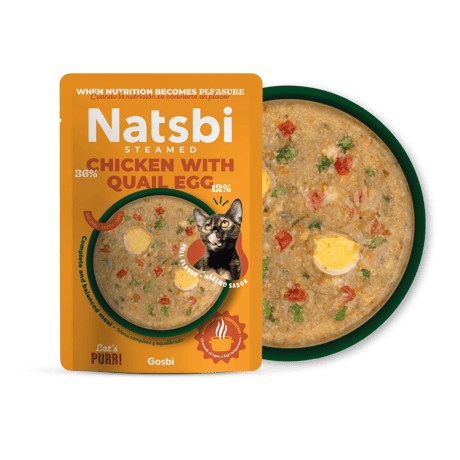 נטסבי חתול מזון מלא טבעי- עוף עם ביצי שליו 80 גרם