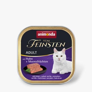 פיינשטיין עוף ומאכלי ים חתול בוגר 100 גרם- Vom Feinsten Chicken and sea food Adult