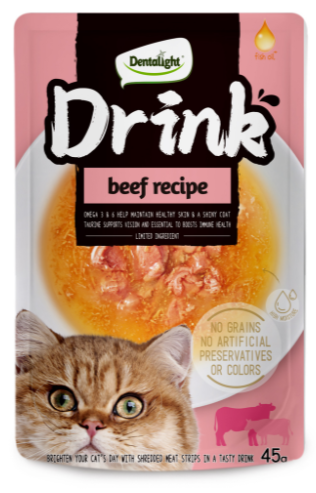 DRINK - מרק בקר לחתול 45 גרם