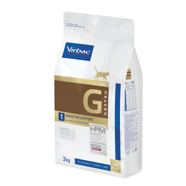 וירבק מזון רפואי לחתול עם בעיות עיכול 3 ק”ג –Virbac DIGESTIVE SUPPORT CAT G1