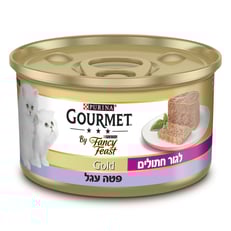 מגש (24 יח') פנסי פיסט גולד גורמה מזון מלא פטה עגל לחתלתולים 85 גרם