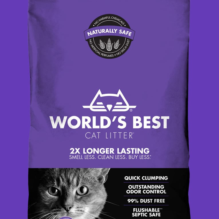 וורלד בסט קט ליטר מולטיפל לבנדר 6.35 קג - World`s best cat litter