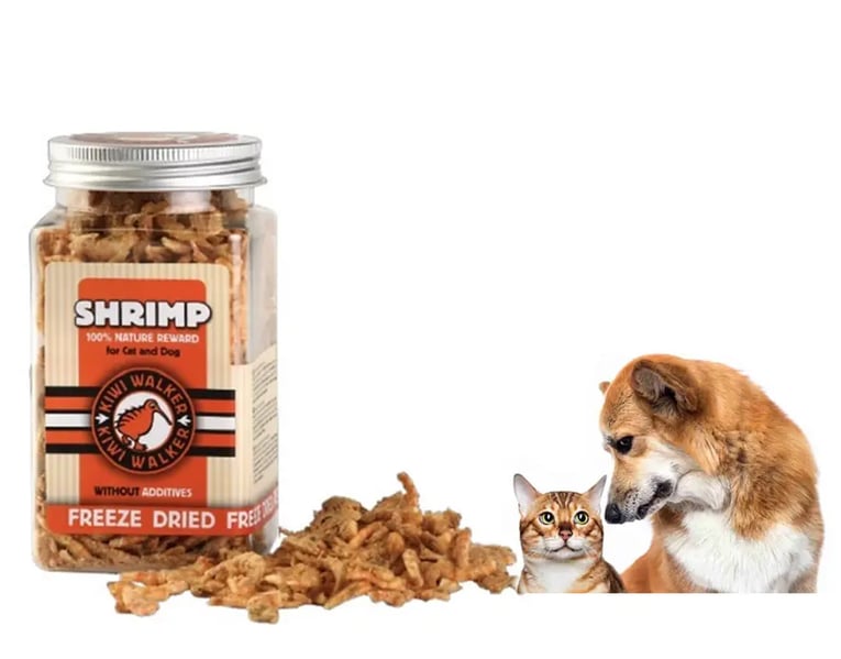 קיווי פינוק טבעי שרימפס מיובש בהקפאה 100% בשר