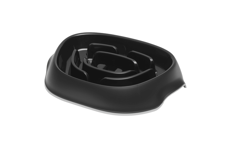 צלחת להאכלה איטית סלו-מו שחורה 950 מ"ל