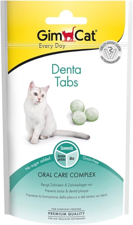 גימקט טבליות דנטליות לחתולים 40 גרם - GimCat Denta-Tabs