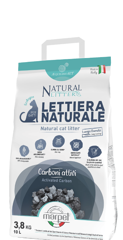 חול תירס אקולוגי מתגבש מרפט עם קרבון / פחם 10 ליטר