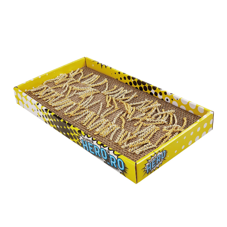 קרטון גירוד קומיקס עם חבלי משחק