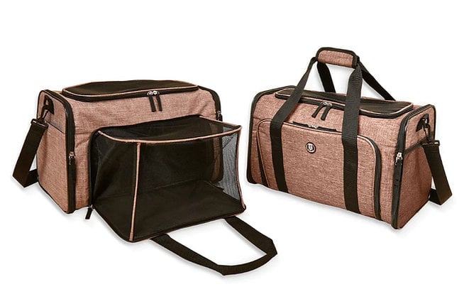 פופוס תיק נשיאה מתרחב לחיות מחמד ורוד