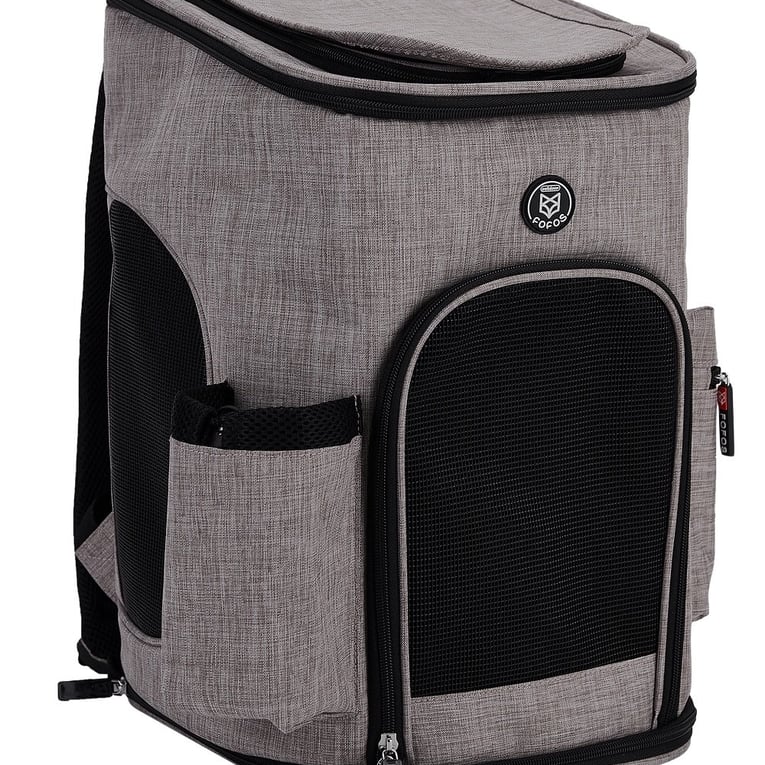 פופוס תיק נשיאת גב לחיות מחמד אפור