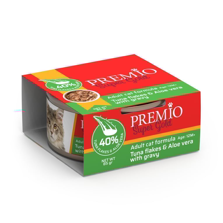 שימור פרמיו סופר גולד נתחי טונה ואלוורה ברוטב 85 גרם