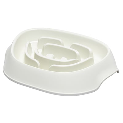 צלחת להאכלה איטית סלו-מו לבנה 950 מ"ל