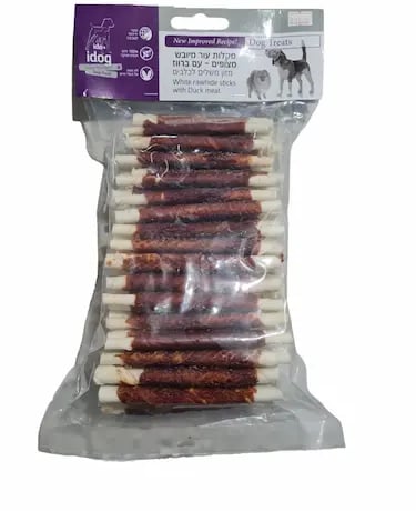 איידוג שקית מקלונים לבנים בליפוף ברווז 1 ק"ג