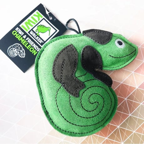 מידות: כ- 20 ס"מ קיווי זיקית ירוקה מעור במילוי סיבי קוקוס 100%