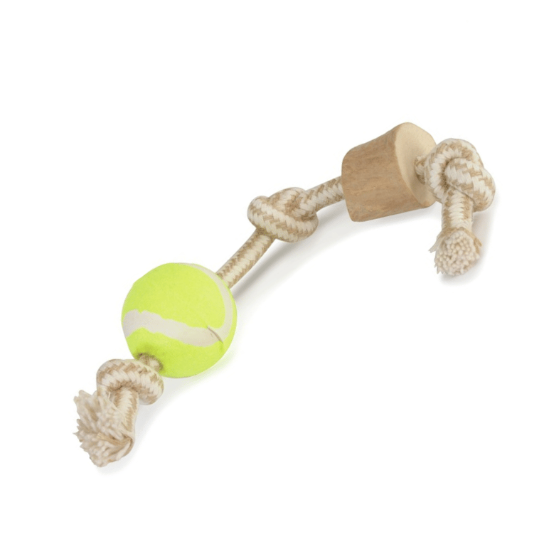 נשכן עץ קפה עם חבל וכדור טניס קאמון 28 ס"מ