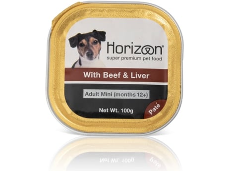שימורי הורייזן בקר וכבד כלב 100 גרם