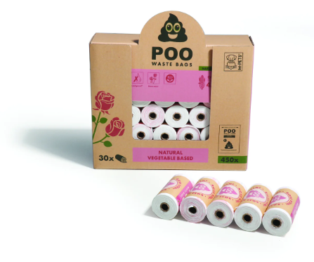 מארז חיסכון שקיות איסוף צואה אקולוגיות בריח ורדים