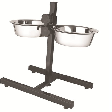 ריבוס סטנד מתכוונן עם 2 צלחות נירוסטה 25 ס"מ