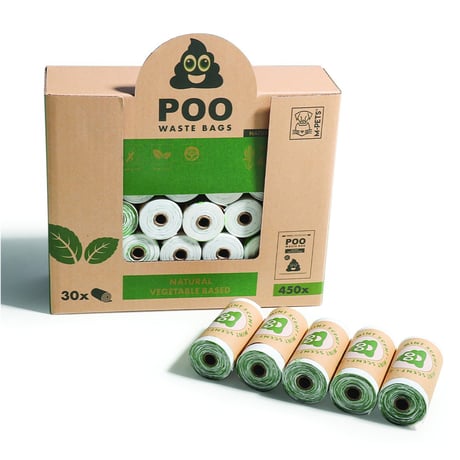 שקיות איסוף צואה אקולוגיות מארז חיסכון בריח מנטה