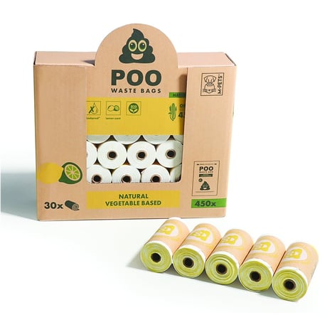 שקיות איסוף צואה אקולוגיות מארז חיסכון בריח לימון