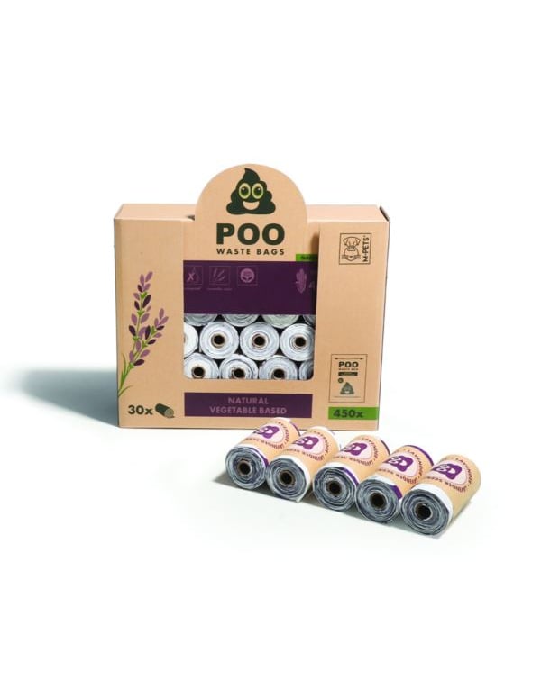 שקיות איסוף צואה אקולוגיות מארז חיסכון בריח לבנדר