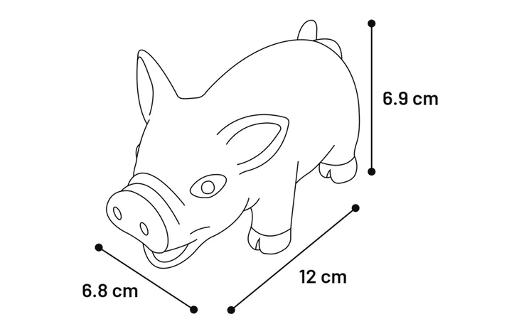 חזיר לטקס ורוד פיונה S