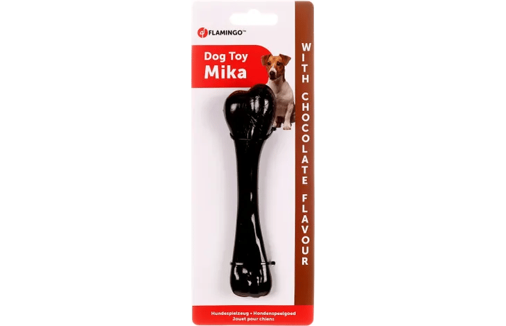 עצם גומי בטעם שוקולד במגוון גדלים