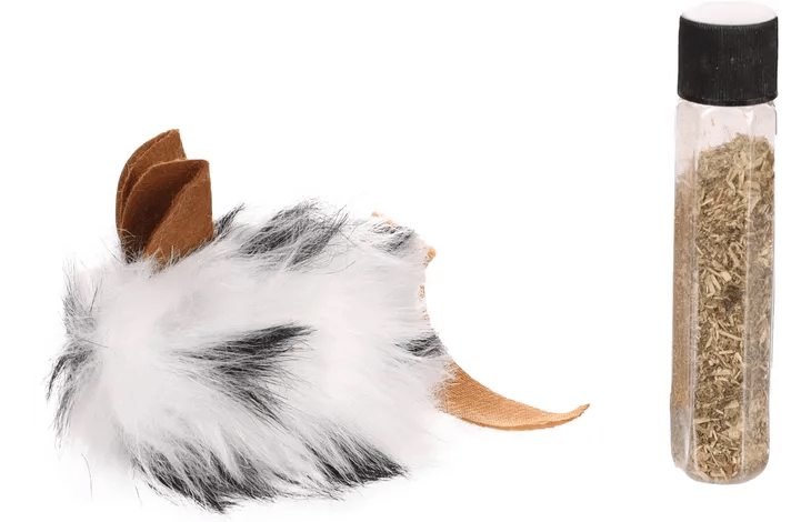 צעצוע סיסקה לחתול עכבר עם מבחנת קטניפ