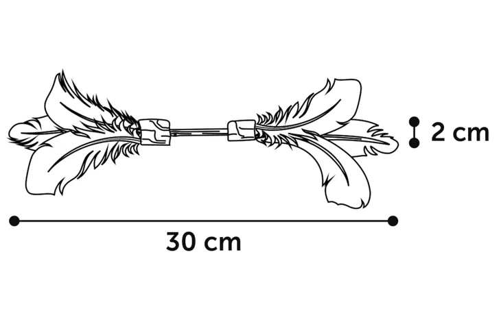 צעצוע טופסי לחתול מטאטאבי 2 נוצות