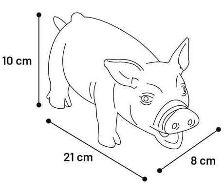 חזיר לטקס אפור פלמינגו 22 ס"מ