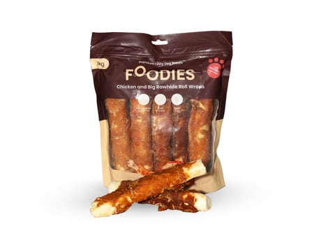 פודיס גלילת עוף ועור בקר ג'מבו 1 ק"ג