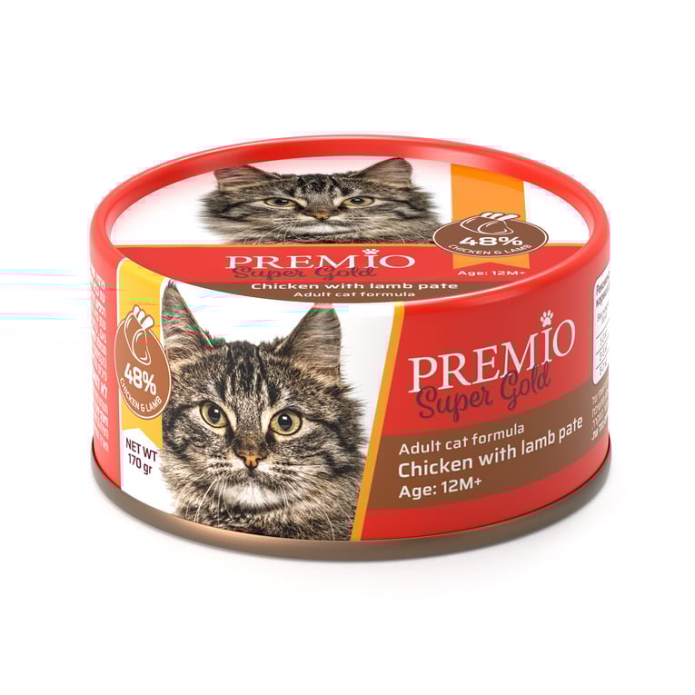 שימור פרמיו סופר גולד עוף וכבש במרקם פטה 170 גרם