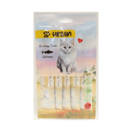 אורבן שלוקים לחתול בטעם סלמון 75 גרם -5 יחידות