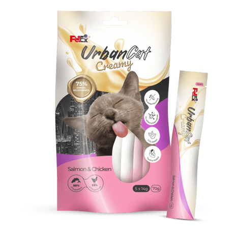 אורבן קט קרימי עם סלמון ועוף 70 גרם