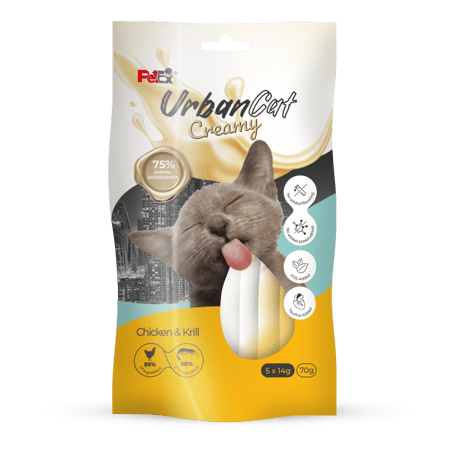 אורבן קט קרימי עם בשר עוף וקריל 70 גרם