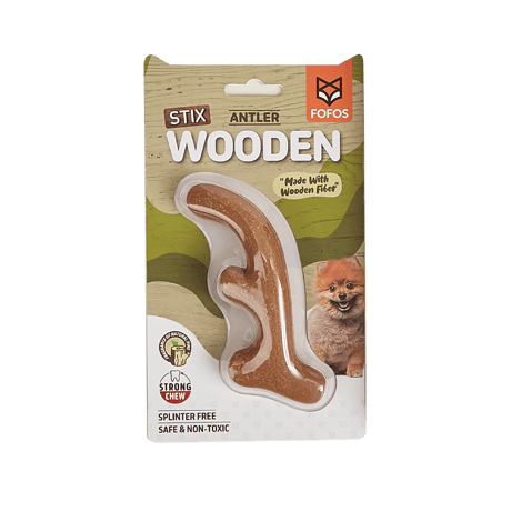 פופוס סטיקס צעצוע עץ בצורת קרניים לכלבים