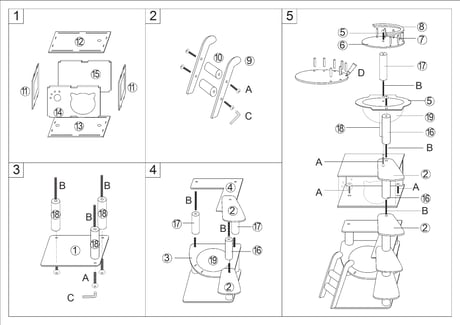 מתקן גירוד מדרגות לוליאניות עץ 144 ס"מ