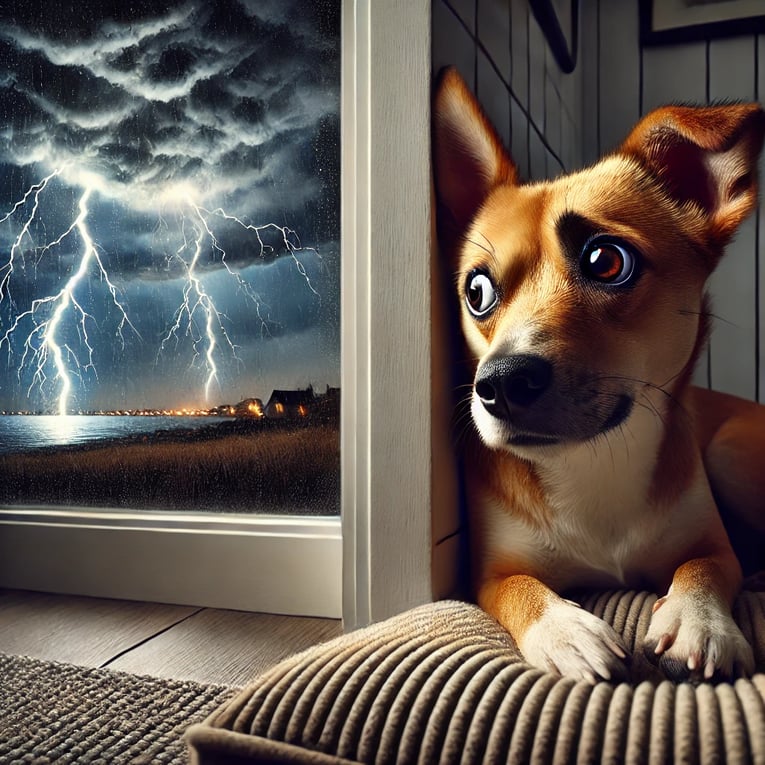 כלב פוחד מרעשים