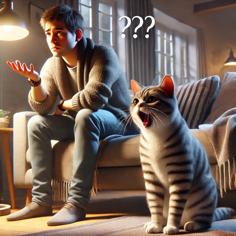 למה החתול שלי מיילל?