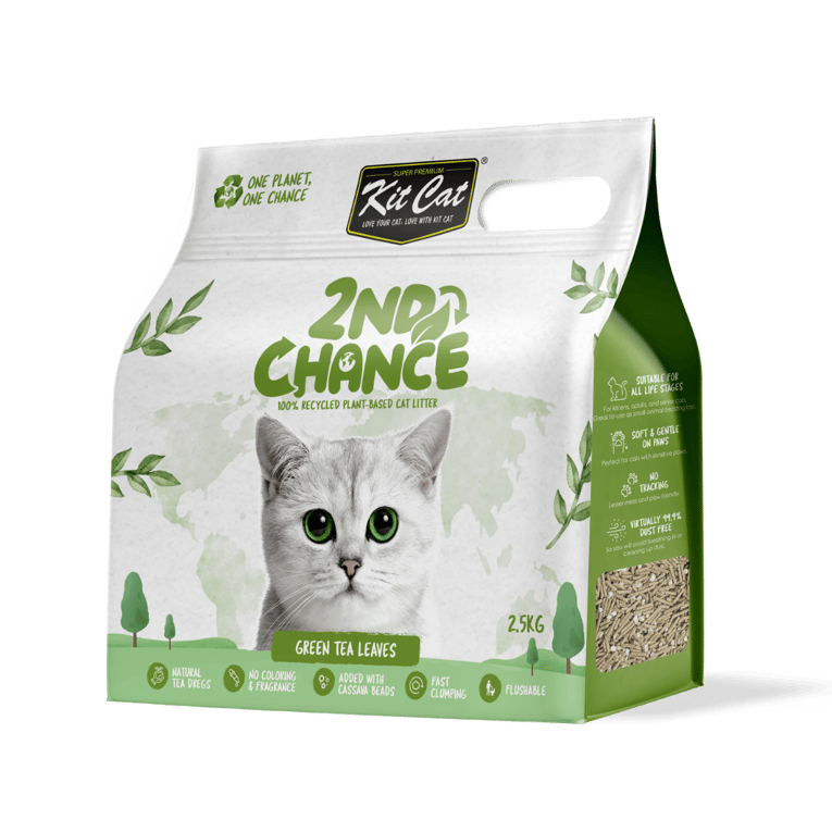 קיט קט חול אקולוגי מתגבש מסיבי אפונה בניחוח תה ירוק 7 ליטר