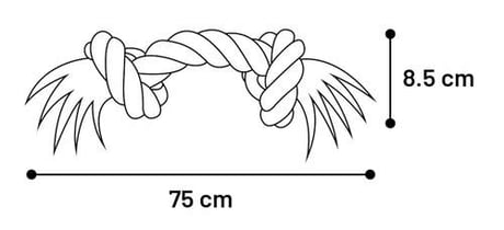 חבל 2 קשרים עבה 75 ס"מ