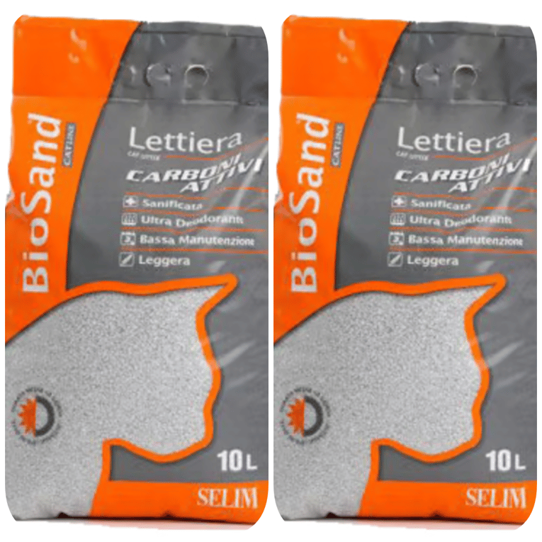 מבצע לזוג! 2 חול לחתולים ביוסנד פחם 10 ליטר (20 ליטר)