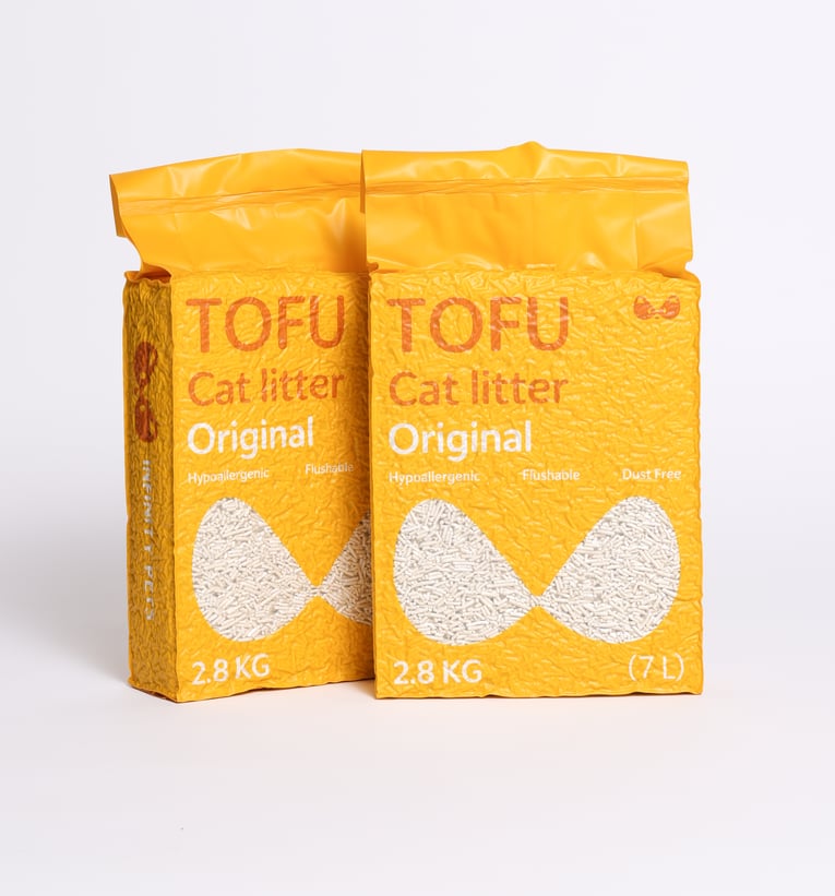 חול טופו אינפיניטי אורגינל ללא בישום 7 ליטר (2.8 ק"ג) - Infinity Pets Original