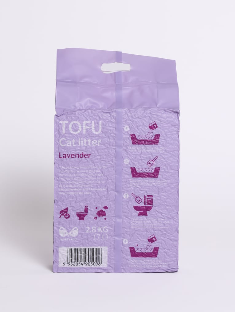 חול טופו אינפיניטי בריח לבנדר 7 ליטר (2.8 ק"ג) - Infinity Pets Tofu Lavender