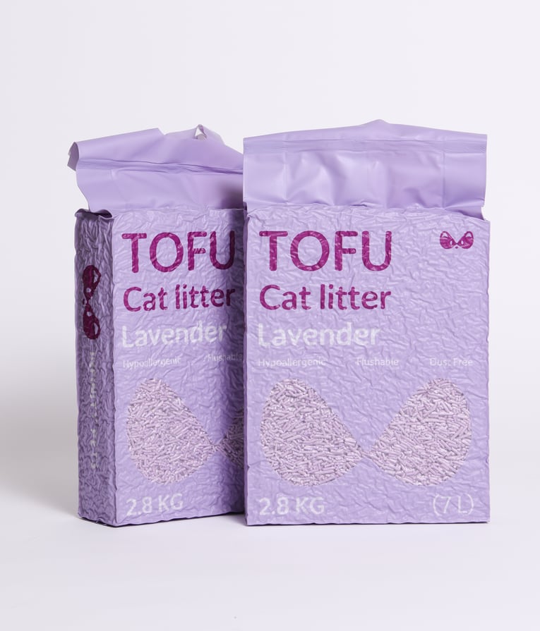 חול טופו אינפיניטי בריח לבנדר 7 ליטר (2.8 ק"ג) - Infinity Pets Tofu Lavender