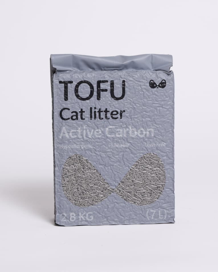 חול טופו אינפיניטי עם פחם פעיל 7 ליטר (2.8 ק"ג) - Infinity Pets Tofu Active Carbon