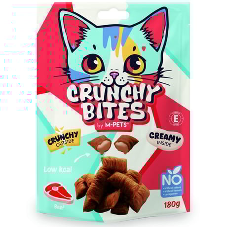 חטיף חתולים קראנצ'י בטעם בקר 180 גרם