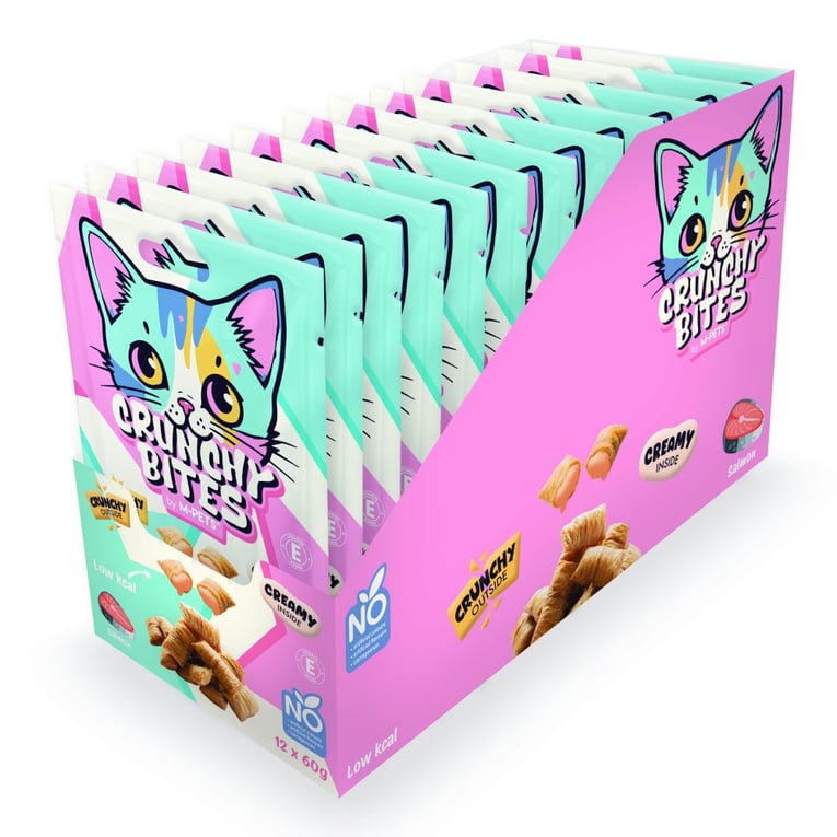 חטיף חתולים קראנצ'י בטעם סלמון 60 גרם